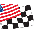 Stock Polyethylene Checkered Flag Antenna Pennant (12"x18")